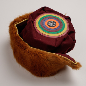 喇嘛服装藏传僧佛法帽喇嘛僧服冬季帽子觉姆僧帽加绒防寒保暖