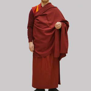 [套装] 喇嘛僧服披肩衣服藏传佛教和尚服装僧衣红大披单东嘎僧裙