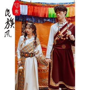新款藏族服装女贵族男士藏袍写真西藏旅游少数民族风藏式服饰男装