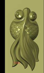 001人付款淘宝金玉满堂鲤鱼精雕图jdp浮雕灰度图bmp挂件电脑玉雕金鱼