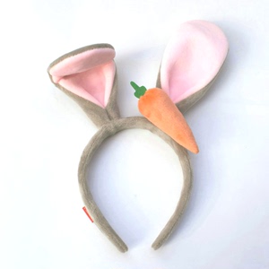 迪士尼兔耳朵发箍 朱迪兔子头饰 学校复活节表演动物头箍卡通发卡