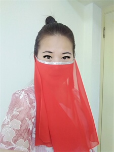 新款古装面纱古代蒙面女侠美女遮脸布雪纺丝巾蒙面巾遮羞布遮容巾