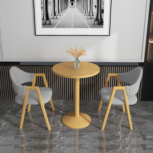 北欧单双人餐桌洽谈会客接待桌椅组合奶茶店咖啡厅休闲阳台小圆桌