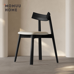 MOMUU北欧实木餐椅家用现代简约轻奢餐桌椅酒店餐厅靠背椅子