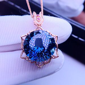 宝石项链女18k金
