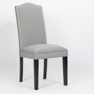 美式现代简约餐椅家用北欧实木软包布艺餐厅椅子欧式酒店包厢餐椅
