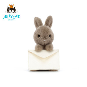 英国Jellycat新品信使兔子信封兔柔软安抚毛绒玩具玩偶娃娃公仔