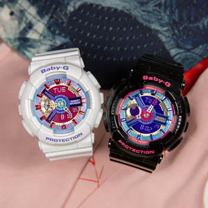 casio卡西欧 baby-g手表女ba-112-7a/1a/110cf-1a/pkc-4a电子女表