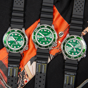 citizen/西铁城手表男日本正品绿水鬼bn0158-18x光动能男士手表