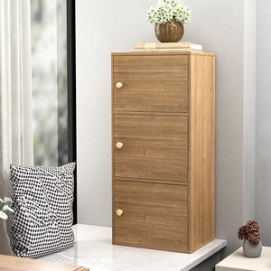 简易储物柜带门柜子置物柜组合书柜玩具柜格子柜杂物收纳小柜子