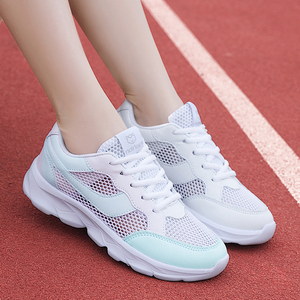 回力网鞋女2022年夏季网面透气跑步鞋网眼单网镂空软底白色运动鞋