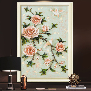 钻石画满钻新款客厅卧室简单小幅餐厅粘钻十字绣砖石画5d圆钻花卉