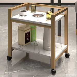 麻将桌棋牌室专用茶几茶水架可移动烟灰缸简易茶几小边几置物架