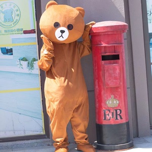 网红熊人偶服装抖音熊发传单小熊套头布朗熊玩偶服套装卡通服