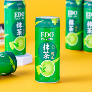 EDO港式抹茶奶茶310ml*6罐装即饮绿茶清新醇香丝滑奶茶饮料饮品