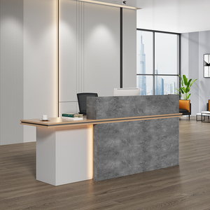 伟豪家具公司前台接待台简约现代美容院服装店收银台工业风小吧台