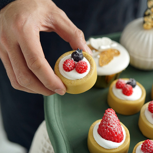 仿真水果挞 橱窗展示道具水果派模型 美食拍照草莓挞杯子蛋糕样品
