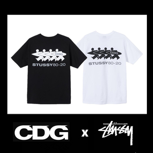 【现货】stussy cdg 40周年surfman潮牌滑板圆领短袖vibe风t恤男