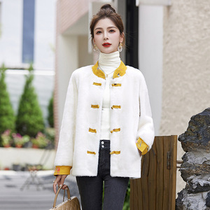 2023冬季新品女装韩版修身中长款女式毛呢外套通勤双面羊绒女大衣