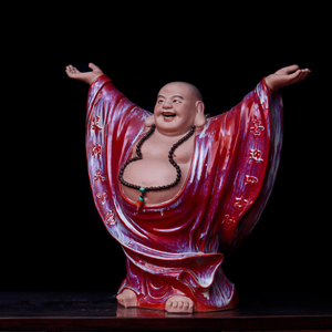 笑罗汉招财摆件