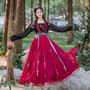 彼汉花汉服女中国风飘逸仙气古装超仙古风学生芒种齐腰褥裙仙女裙