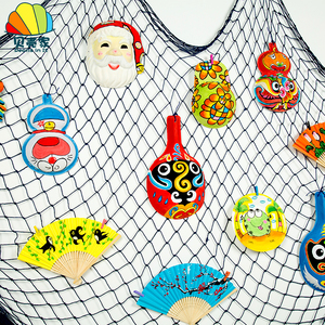 渔网绳麻绳网照片墙装饰材料手工diy幼儿园环创环境布置悬挂网兜