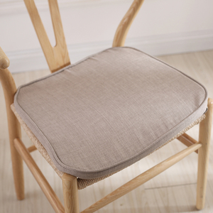 搭配实木椅子y椅坐垫北欧风透气加厚四季pu皮可拆洗软布垫子座垫