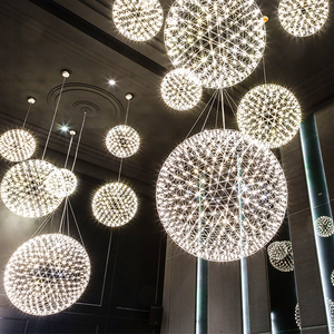满天星火花球吊灯商场服装店铺大厅楼梯圆球形创意咖啡厅餐厅吊灯