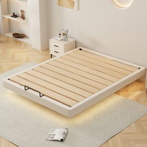 悬浮床全实木无床头1.5m双人榻榻米床现代简约悬空床定制单人床架