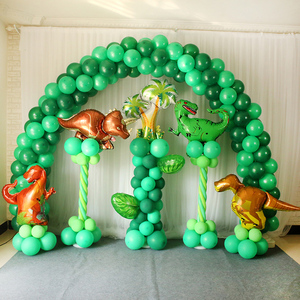 卡通恐龙气球拱门儿童生日快乐派对布置宝宝周岁百天生日宴会装饰