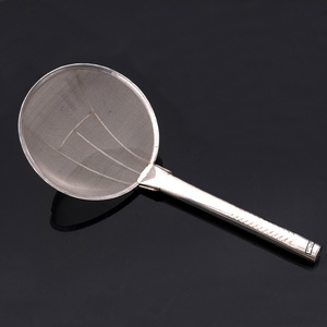 特加厚油炸大漏勺不锈钢密网油抄油鼓漏厨房用品酒店过滤网密漏网