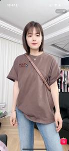 小妹女装-MQ0013夏季新款纯棉圆领卡通刺绣印花宽松短袖T恤