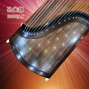 敦煌古筝凤枝吟月孔雀翎5695jlc敦煌民族乐器一厂古筝现货直发