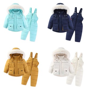 儿童滑雪服套装 加绒加厚保暖防风防水棉衣棉裤套装2023冬季新款