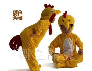 圣诞节表演服儿童舞蹈演出服装动物小鸡母鸡成人亲子舞台道具公鸡