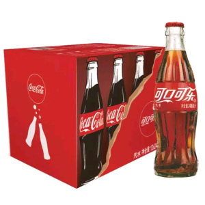 可口可乐汽水玻璃瓶装 丝印红标小瓶碳酸饮料248ml