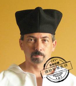 中世纪凯尔特文艺复兴larp sca牧师红衣主教职员神职人员帽子高男