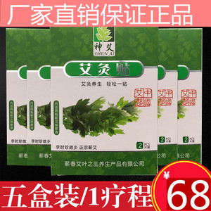 5盒蕲春神艾艾灸贴肩颈腰背腿疼贴蕲艾草温灸贴通用发热敷蕲艾贴