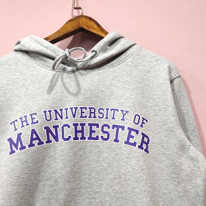春秋冬薄款/加绒英国uom曼彻斯特大学外套宽松帽衫男女校服卫衣