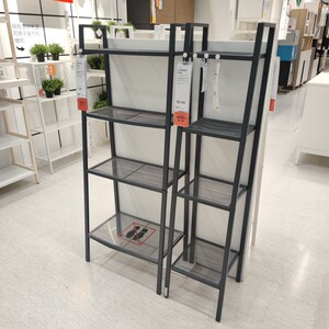 正品宜家国内代购勒伯格搁架单元搁板架花架大小号置物架金属铁艺