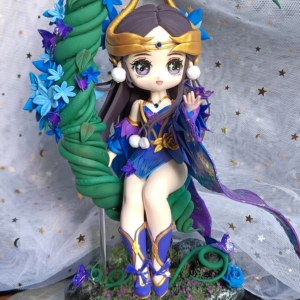 q版貂蝉[超轻粘土制作王者荣耀q版貂蝉仲夏夜之梦粘土手办]