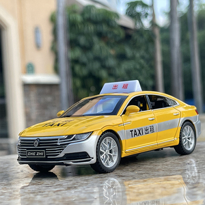 儿童出租车玩具仿真合金汽车模型绿色大众cc的士男孩玩具车礼品