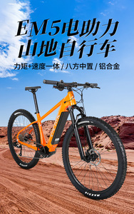 电助力山地车八方中置电机10变速铝合金自行车XC锂电池电动自行车