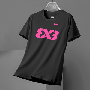 nike耐克3x3篮球短袖训练服速干弹力冰丝休闲2022美式投篮男子t恤