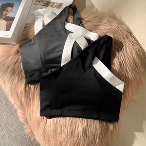 交叉带文胸运动款吊带背心女内搭夏外穿性感美背短款又甜又辣上衣
