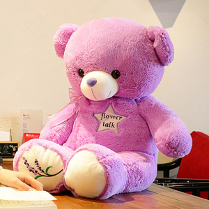 薰衣草小熊布娃娃紫色熊公仔大熊毛绒玩具熊抱抱熊生日礼物女生偶