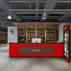 火锅店前台接待台现代轻奢酒馆网红餐厅吧台烤肉日料西餐厅收银台