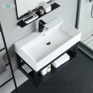 台上盆小户型挂壁式洗手盆置物架陶瓷迷你挂墙式洗脸盆家用一体柜