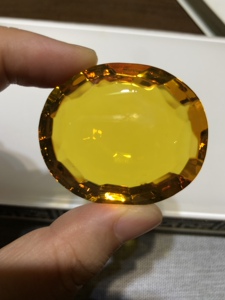 八金阁缅甸天然琥珀钻石切割面款镶嵌吊坠净水玻璃种金珀茶珀