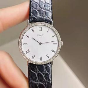 二手 伯爵piaget 白金镶钻石英女表 表盘30mm